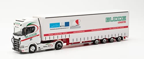 herpa 314374 Scania CS Hochdach Volumen-Sattelzug Budde Spedition in Miniatur zum Basteln Sammeln und als Geschenk, Mehrfarbig herpa 314374 Scania CS Hochdach Volumen-Sattelzug Budde Spedition in Miniatur zum Basteln Sammeln und als Geschenk, Mehrfarbig von herpa
