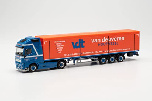 Herpa LKW Modell Volvo FH Gl. 2020 Schubboden-Sattelzug „Van Deuveren“, originalgetreu im Maßstab 1:87, Modell LKW für Diorama, Modellbau Sammlerstück, Deko Miniaturmodelle aus Kunststoff Herpa LKW Modell Volvo FH Gl. 2020 Schubboden-Sattelzug „Van Deuveren“, originalgetreu im Maßstab 1:87, Modell LKW für Diorama, Modellbau Sammlerstück, Deko Miniaturmodelle aus Kunststoff von herpa