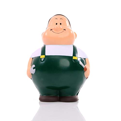 SQUEEZIES® Herr Bert® Schrauber Bert Grün - Knautschfigur zum Stressabbau - Stressball Anti-Stress Beschäftigung Stressbewältigung - Geschenk Arbeit Kollegen Mitarbeiter Kunden Freunde von Herr Bert