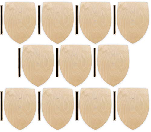 Herr Bo & Co 10x Ritterschild aus unbehandeltem 3mm Birkensperrholz, inkl. Halteschlaufe aus hochwertigem doppelseitigem Klettband, FSC-Zertifiziert, Made in Germany Herr Bo & Co 10x Ritterschild aus unbehandeltem 3mm Birkensperrholz, inkl. Halteschlaufe aus hochwertigem doppelseitigem Klettband, FSC-Zertifiziert, Made in Germany von Herr Bo & Co