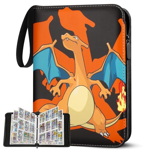Sammelalbum für Pokemon Karten, 50 Seiten 900 Taschen Sammelkarten Album, Tragbar Wasserdicht PU Karten Halter Heft Ordner Buch, Sammelkartenalben für Sammler 900klhd von Herritozl