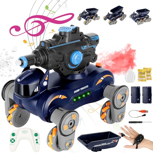 Ferngesteuertes Auto, RC Stunt Car Auto mit Wasserkanone und Sprühen, Drift Car Spielzeug 8WD 2,4 GHz 360° Drehung Auto mit Handsteuerung Geschenk Mädchen Junge Kinder ab 7-14 Jahre (Orange) von Hersance