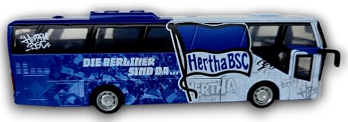 Hertha BSC Berlin Spielzeugbus mit Sound | Mannschaftsbus | 20 cm | Bus | HBSCB - Plus Lesezeichen Wir lieben Fußball von Hertha BSC