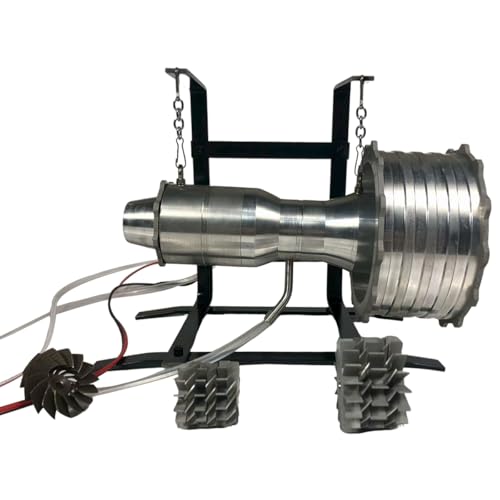 Turbofan-Motormodell, das funktioniert, abnehmbarer und wartbarer Strahlmotor mit Flüssiggasverbrennung, Sammlerstück-Display & STEM-Geschenk für Erwachsene von HertzMy