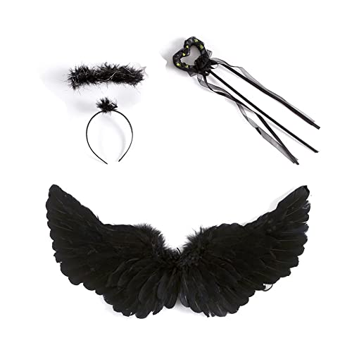 Engels Flügel Kostüm,Kostüm Weißer Engel,Engelsflügel Weiß,Engel Flügel für Damen und Mädchen,Federflügel Engel von Heryamess