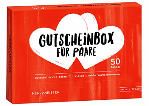 Geschenk für Paare - 50 tolle Gutscheine mit Ideen und Überraschungen für Paare - Geschenk für Männer und Frauen zum Jahrestag, Geburtstag und Hochzeitstag - Gutscheinbox für unvergessliche Momente Geschenk für Paare - 50 tolle Gutscheine mit Ideen und Überraschungen für Paare - Geschenk für Männer und Frauen zum Jahrestag, Geburtstag und Hochzeitstag - Gutscheinbox für unvergessliche Momente von Herzmeister