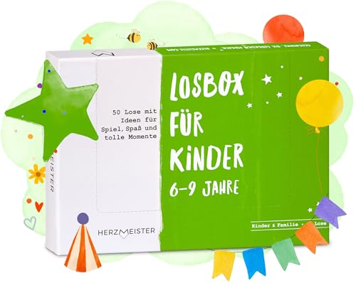 Losbox für Kinder 6-9 Jahre I Das Geschenk für Mädchen und Jungen I 50 Lose mit Ideen für Spiel, Spaß & tolle Momente I Kreative Geschenkidee & Überraschung zum Geburtstag, zu Ostern, Weihnachten … Losbox für Kinder 6-9 Jahre I Das Geschenk für Mädchen und Jungen I 50 Lose mit Ideen für Spiel, Spaß & tolle Momente I Kreative Geschenkidee & Überraschung zum Geburtstag, zu Ostern, Weihnachten … von Herzmeister