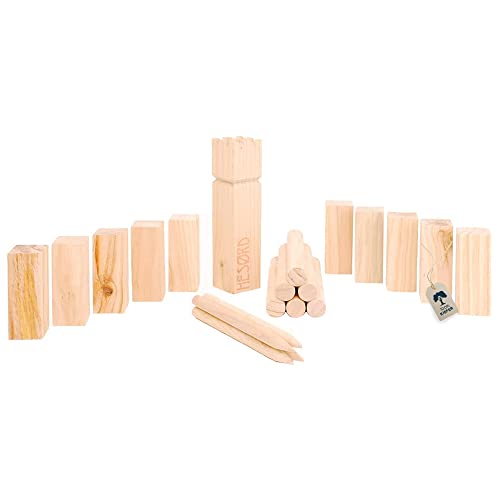 Kubb Schwedenschach aus Holz | Lustiges Outdoor-Wurfspiel für Strand & Garten | König, Wikinger & Co aus Kiefernholz Kubb Schwedenschach aus Holz | Lustiges Outdoor-Wurfspiel für Strand & Garten | König, Wikinger & Co aus Kiefernholz von Hesørd