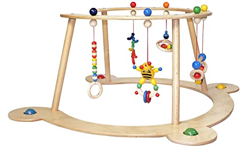 Hess Holzspielzeug 20043 - Lauflerngerät und Spiel-Bogen aus Holz, Serie Biene, für Babys, handgefertigt, mit Figuren und Rasseln, ca. 73 x 71 x 39 cm, für unbeschwerten Spiel- und Lernspaß Hess Holzspielzeug 20043 - Lauflerngerät und Spiel-Bogen aus Holz, Serie Biene, für Babys, handgefertigt, mit Figuren und Rasseln, ca. 73 x 71 x 39 cm, für unbeschwerten Spiel- und Lernspaß von Hess