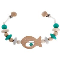 Wagenkette Fisch natur türkis Wagenkette Fisch natur türkis von Hess-Holzspielzeug