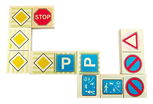 Hess Holzspielzeug 14951 - Domino Spiel aus Holz mit 28 Teilen, Verkehrszeichen, für Kinder ab 3 Jahren, handgefertigt, Geschenk zum Geburtstag, Weihnachten oder Ostern Hess Holzspielzeug 14951 - Domino Spiel aus Holz mit 28 Teilen, Verkehrszeichen, für Kinder ab 3 Jahren, handgefertigt, Geschenk zum Geburtstag, Weihnachten oder Ostern von Hess