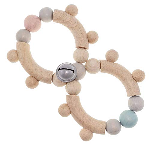 Hess Holzspielzeug 11094 - Motorikrassel aus Holz, in Form einer Acht, mit beweglichen Teilen, für Babys ab 6 Monaten, handgefertigt, nature rosa/blau, für Greifübungen Hess Holzspielzeug 11094 - Motorikrassel aus Holz, in Form einer Acht, mit beweglichen Teilen, für Babys ab 6 Monaten, handgefertigt, nature rosa/blau, für Greifübungen von Hess