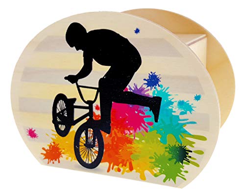Hess Holzspielzeug 15208 - Spardose aus Holz mit Schlüssel, BMX Fahrrad, handgefertigt, Geschenk zum Geburtstag oder andere Anlässe, ca. 11,5 x 8,5 x 6,5 cm groß Hess Holzspielzeug 15208 - Spardose aus Holz mit Schlüssel, BMX Fahrrad, handgefertigt, Geschenk zum Geburtstag oder andere Anlässe, ca. 11,5 x 8,5 x 6,5 cm groß von Hess