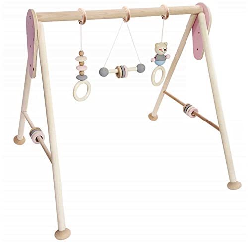Hess Holzspielzeug 20036 - Spielgerät aus Holz, Nature Serie Bär in Rosa, für Babys, handgefertigter Spiel-Bogen mit Figuren und Rasseln, ca. 62 x 57 x 54,5 cm groß Hess Holzspielzeug 20036 - Spielgerät aus Holz, Nature Serie Bär in Rosa, für Babys, handgefertigter Spiel-Bogen mit Figuren und Rasseln, ca. 62 x 57 x 54,5 cm groß von Hess