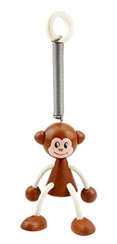 Hess Holzspielzeug 14726 - Schwingfigur aus Holz mit Metallfeder, Serie Affe, für Kinder ab 3 Jahren, handgefertigt, Geschenk zum Geburtstag, Weihnachten oder Ostern von Hess Holzspielzeug