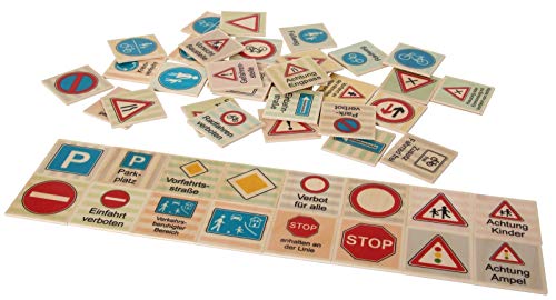 Hess Holzspielzeug 14950 - Memory Spiel aus Holz mit 48 Teilen, Verkehrszeichen, für Kinder ab 3 Jahren, handgefertigt, Gedächtnistraining kombiniert mit fröhlichem Spielspaß Hess Holzspielzeug 14950 - Memory Spiel aus Holz mit 48 Teilen, Verkehrszeichen, für Kinder ab 3 Jahren, handgefertigt, Gedächtnistraining kombiniert mit fröhlichem Spielspaß von Hess