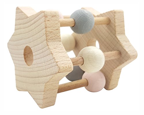 Hess Holzspielzeug 11001 - Sternrassel aus Holz, nature rosa Hess Holzspielzeug 11001 - Sternrassel aus Holz, nature rosa von Hess