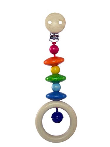 Hess Holzspielzeug 12777 - Anhänger aus Holz, Serie Kim, für Babys ab 3 Monaten, handgefertigt, mit Sicherheitsclip, ca. 7 x 3,5 x 21 cm groß, für Kinderwagen und Babyschale Hess Holzspielzeug 12777 - Anhänger aus Holz, Serie Kim, für Babys ab 3 Monaten, handgefertigt, mit Sicherheitsclip, ca. 7 x 3,5 x 21 cm groß, für Kinderwagen und Babyschale von Hess