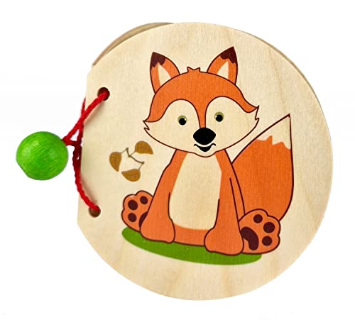 Hess Holzspielzeug 14315 - Bilderbuch Fuchs aus Holz, handgefertigt, geeignet für Kinder ab 6 Monaten, ca. 9 x 9 x 2 cm, mit Waldtier-Motiven, Farben auf Wasserbasis Hess Holzspielzeug 14315 - Bilderbuch Fuchs aus Holz, handgefertigt, geeignet für Kinder ab 6 Monaten, ca. 9 x 9 x 2 cm, mit Waldtier-Motiven, Farben auf Wasserbasis von Hess