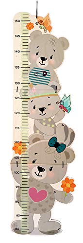 Hess Holzspielzeug 14632 - Messlatte aus Holz für Kinder, Serie Bär nature, handgefertigt, klappbar, geeignet für eine Körpergröße von ca. 80 bis 150 cm Hess Holzspielzeug 14632 - Messlatte aus Holz für Kinder, Serie Bär nature, handgefertigt, klappbar, geeignet für eine Körpergröße von ca. 80 bis 150 cm von Hess