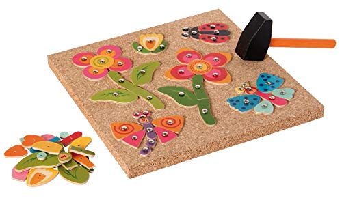 Hess Holzspielzeug 14836 - Hammerspiel Blumenwiese, ca. 26 x 26 cm von Hess
