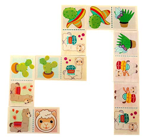 Hess Holzspielzeug 14964 - Domino Spiel aus Holz mit 28 Teilen, Serie Lama, für Kinder ab 3 Jahren, Serie Lama, handgefertigt, Geschenk zum Geburtstag, Weihnachten oder Ostern Hess Holzspielzeug 14964 - Domino Spiel aus Holz mit 28 Teilen, Serie Lama, für Kinder ab 3 Jahren, Serie Lama, handgefertigt, Geschenk zum Geburtstag, Weihnachten oder Ostern von Hess