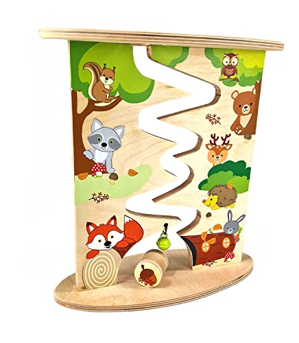 Hess Holzspielzeug 31130 - Rollbahn Bauernhof und Fuchs aus Holz, handgefertigt, zerlegbar, geeignet für Kinder ab 12 Monaten, ca. 26 x 26 x 4 cm, Farben auf Wasserbasis Hess Holzspielzeug 31130 - Rollbahn Bauernhof und Fuchs aus Holz, handgefertigt, zerlegbar, geeignet für Kinder ab 12 Monaten, ca. 26 x 26 x 4 cm, Farben auf Wasserbasis von Hess