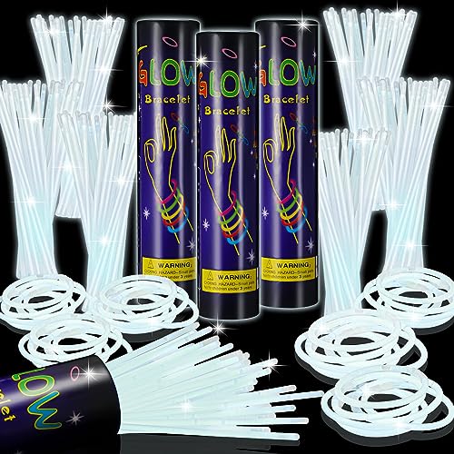 Hestya 300 Stück 20 cm Knicklichter Party Set Neon Leuchtstäbe Knicklichter Armbänder und Ketten mit Verbinder für Kinder Erwachsene Leuchtend im Dunkeln Party Konzert Weihnachten Silvester (Weiß) Hestya 300 Stück 20 cm Knicklichter Party Set Neon Leuchtstäbe Knicklichter Armbänder und Ketten mit Verbinder für Kinder Erwachsene Leuchtend im Dunkeln Party Konzert Weihnachten Silvester (Weiß) von Hestya