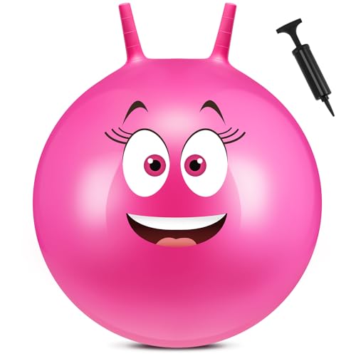 Hestya 65 cm Hüpfball mit Griff Pumpe Lächelndes Gesicht Hopper Ball Großer Sprungball Aufblasbarer Sprungball für Kinder und Erwachsene Springen Outdoor Indoor Aktivität Yoga Hestya 65 cm Hüpfball mit Griff Pumpe Lächelndes Gesicht Hopper Ball Großer Sprungball Aufblasbarer Sprungball für Kinder und Erwachsene Springen Outdoor Indoor Aktivität Yoga von Hestya