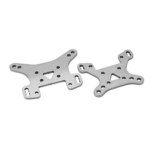 HETHLIF RC -Auto Stoßdämpfer Set, Vordere Hintere Körperhalterungen Vorne Heck -Stoßturm mit Verstellbarer Winkelhöhe Aluminiumlegierung RC Stoßturm 1/14 Auto Vorderer Heck Set für von Hethlif