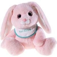 Heunec 841932 - Hase Milchschnute rosa mit Lätzchen Viel Glück, 25cm von Heunec