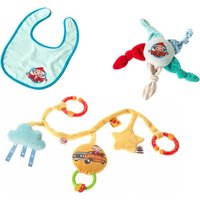 Heunec - Sandmännchen und Freunde - Sandmann Baby Set Lätzchen, Quietscher, Kiwakette Heunec - Sandmännchen und Freunde - Sandmann Baby Set Lätzchen, Quietscher, Kiwakette von Heunec