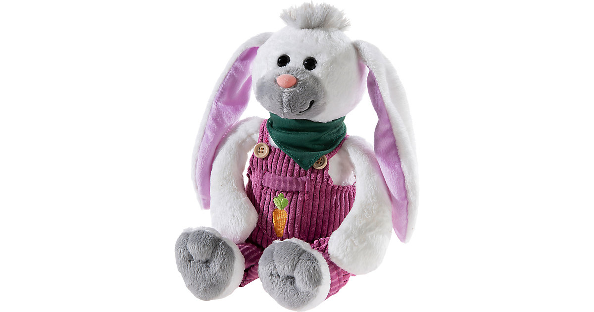 LATZHOSEN-GANG Hase Mara Möhre, 35 cm lila/weiß von Heunec
