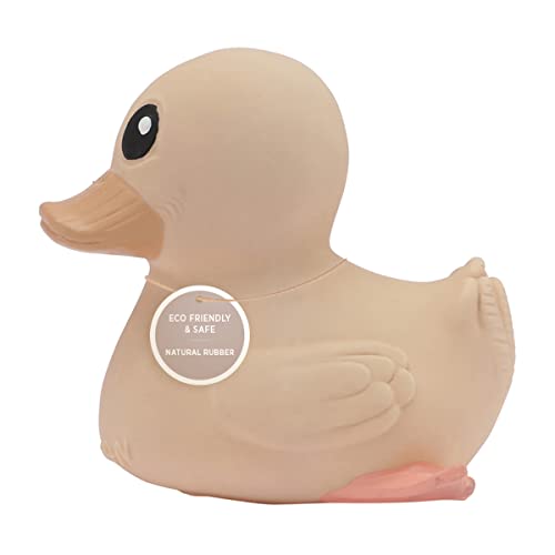 HEVEA Kawan Mini Gummiente – Badespielzeug für Babys aus 100 % Naturkautschuk – Perfekt zum Spielen, Zahnen und Baden – Badespielzeug ohne Schadstoffe – Sand von Hevea