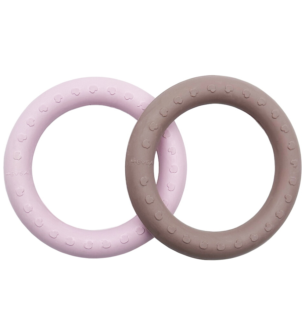 Hevea Beißringe - 2er-Pack - Powder Pink & Tan Beige - Hevea - One Size - Beißringe Hevea Beißringe - 2er-Pack - Powder Pink & Tan Beige - Hevea - One Size - Beißringe von Hevea