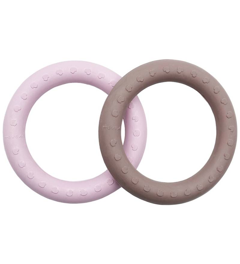 Hevea Beißringe - 2er-Pack - Powder Pink & Tan Beige - Hevea - One Size - Beißringe Hevea Beißringe - 2er-Pack - Powder Pink & Tan Beige - Hevea - One Size - Beißringe von Hevea