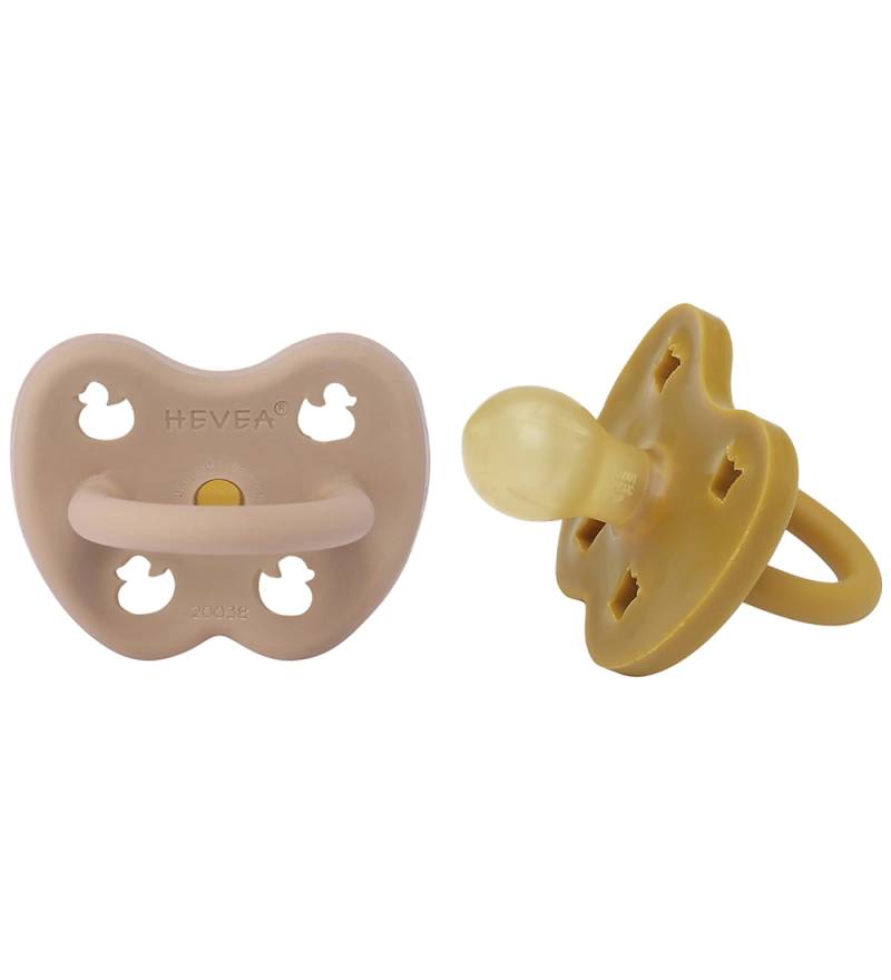 Hevea Schnuller - 3-36 Mt. - 2er-Pack - Naturgummi - Honey/Beige - Hevea - 3-36 mt - Schnuller Hevea Schnuller - 3-36 Mt. - 2er-Pack - Naturgummi - Honey/Beige - Hevea - 3-36 mt - Schnuller von Hevea