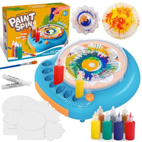 Paint Spin Art Machine Kit für Kinder, Kunst & Handwerk, Mal Spin Art Spielzeug-Kits für Jungen und Mädchen im Alter von 6, 7, 8 und 9 Jahren (Blau) von Hewaurorion