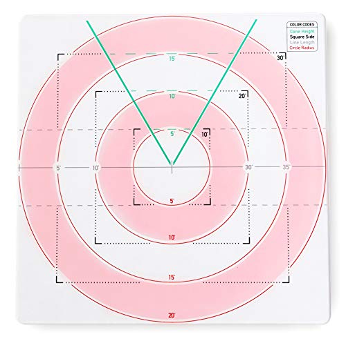Hexers Spell Damage AOE Template, Dungeons and Dragons D&D DND Pathfinder RPG Compatible, templates for Line Cone Square or Circle Spells, converts inches to in Game feet von Hexers
