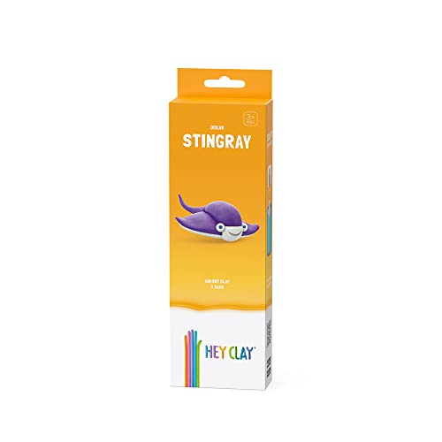 Hey Clay Stingray Modelliermasse klein Set Rasse Modelliermasse für Kinder in 1 Stück mit 3 Farben - Stingray Set Rasse Figur mit interaktiver App Ungiftig von Hey Clay