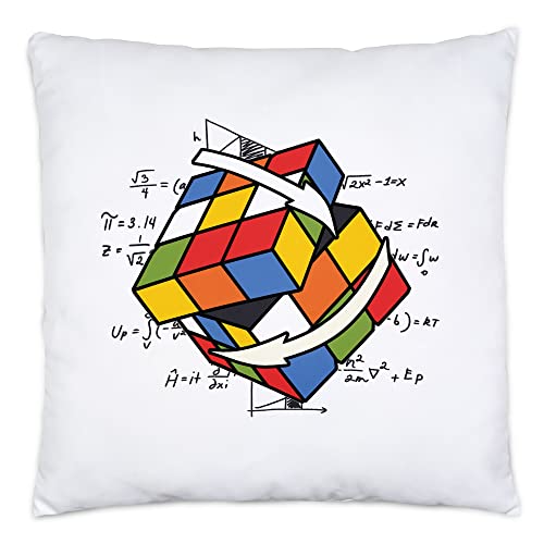 Hey!Print Zauberwürfel Kissen inkl. Füllung Rubik Cube Magic Würfel Retro Rubi Vintage Nerd von Hey!Print