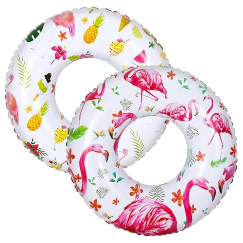 HeySplash Cartoon Schwimmring, Aufblasbar Haltbar Runde Schwimmreifen Flamingo Sommer Pool Beach Party Lounge Floßrohr Spielzeug mit Reparatursatz für Erwachsene 80 cm Durchmesser, Weiß+Rosa/Gelb HeySplash Cartoon Schwimmring, Aufblasbar Haltbar Runde Schwimmreifen Flamingo Sommer Pool Beach Party Lounge Floßrohr Spielzeug mit Reparatursatz für Erwachsene 80 cm Durchmesser, Weiß+Rosa/Gelb von HeySplash