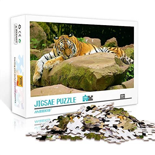 1000 Teile Mini-Puzzle für Erwachsene Tiger Klassisches Puzzle Herausforderung Spiel Unterhaltung Spielzeug Geschenk (Papppuzzle 38 x 26 cm) Puzzles für Erwachsene und Kinder von Heyazc