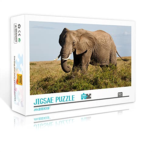 Mini-Puzzle für Erwachsene 1000 Teile Elefanten-Puzzle-Set Erwachsene Dekompressionspuzzlespiel für Kinder (38 x 26 cm Kartonpuzzle) Puzzles für Erwachsene und Kinder von Heyazc