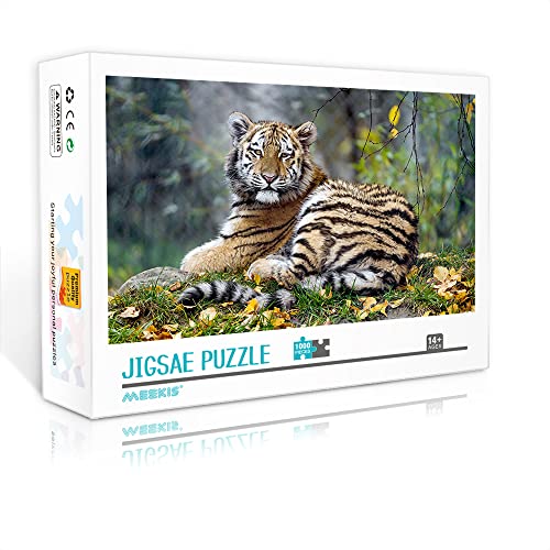 Mini-Puzzle für Erwachsene 1000 Teile Tiger Puzzle-Set Erwachsene und Kinder (Papppuzzle 38x26cm) Puzzles für Erwachsene und Kinder von Heyazc