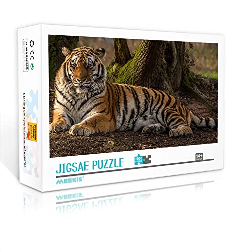 Mini Puzzles für Erwachsene 1000 Teile Tiger Puzzle Set DIY Spielzeug Kreative Geschenke Heimtextilien (38x26cm Kartonpuzzle) Puzzles für Erwachsene und Kinder von Heyazc