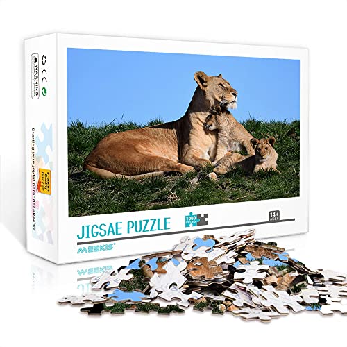 Minipuzzle für Erwachsene 1000 Teile Lion Set Puzzle Familienspiel Spielzeug Dekompressionspuzzle (Papppuzzle 38x26cm) Puzzles für Erwachsene und Kinder von Heyazc