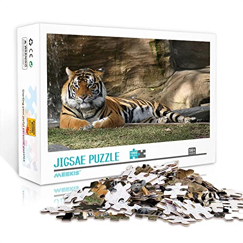 Minipuzzle für Erwachsene 1000 Teile Tiger Set Puzzle Family Fun Game Puzzle Gift (Papppuzzle 38x26cm) Puzzles für Erwachsene und Kinder von Heyazc