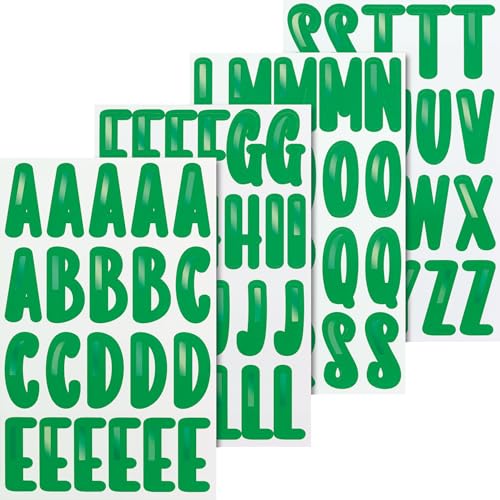 Heyda Sticker „Alphabet“ | 100×190 mm, grün/grün metallic, 4 Blatt von Heyda