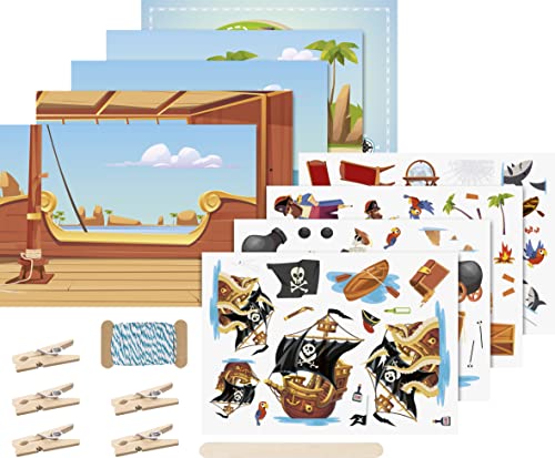 Heyda Rubbelsticker Karten-Set „Pirat“ 16 x 12 x 2 cm Mehrfarbig Heyda Rubbelsticker Karten-Set „Pirat“ 16 x 12 x 2 cm Mehrfarbig von Heyda